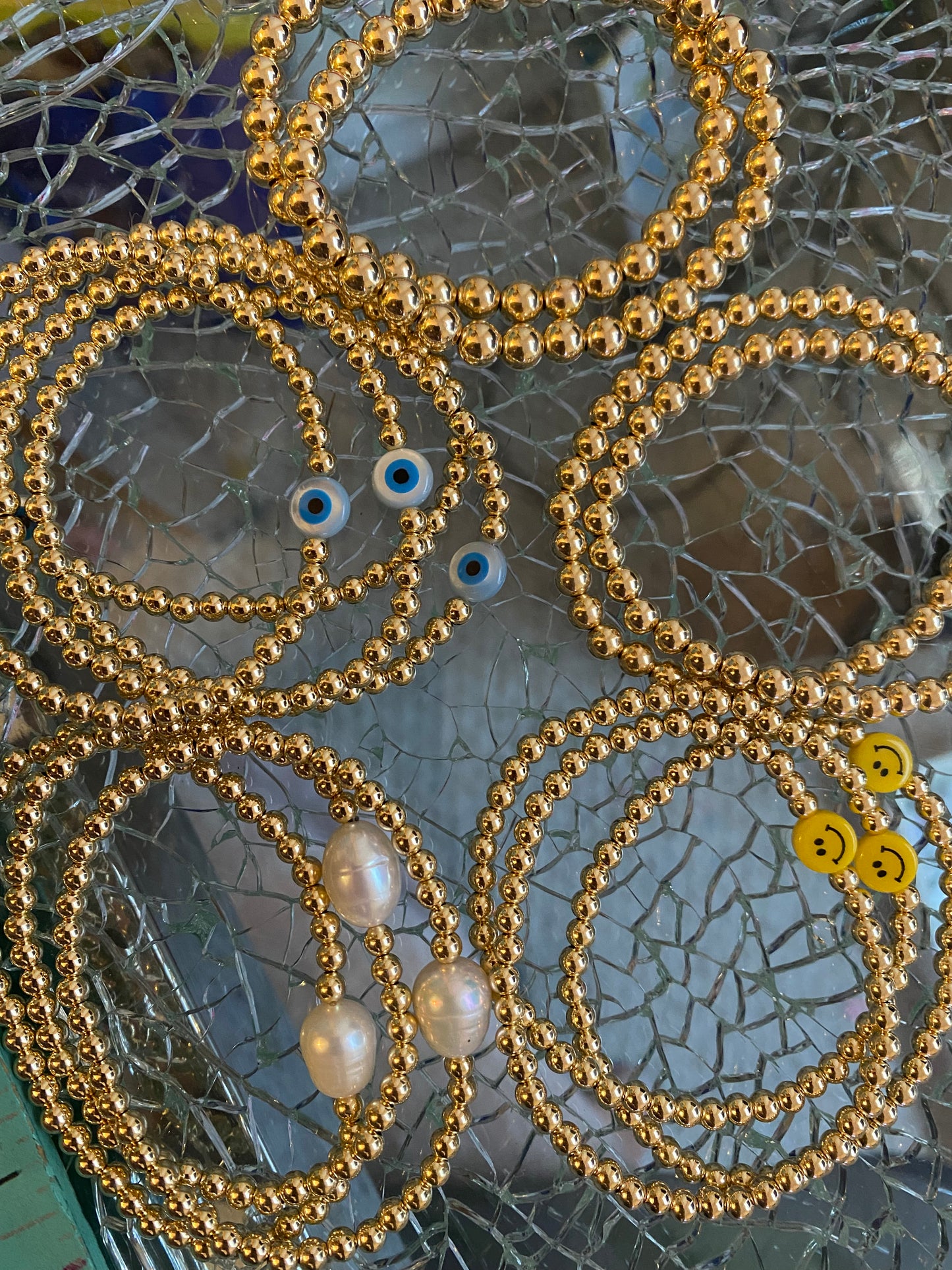 Pearl Evil Eve Bracelet