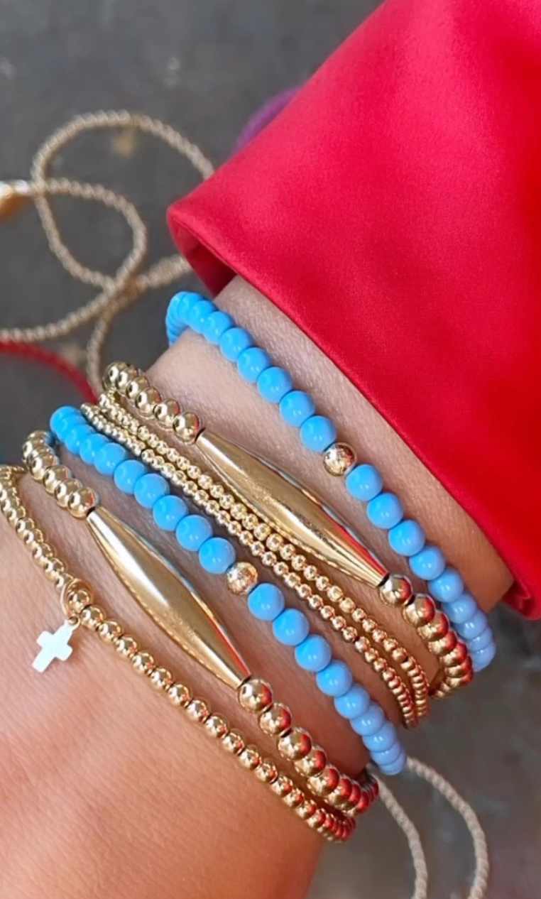 Turquoise & Oval Bars Stack