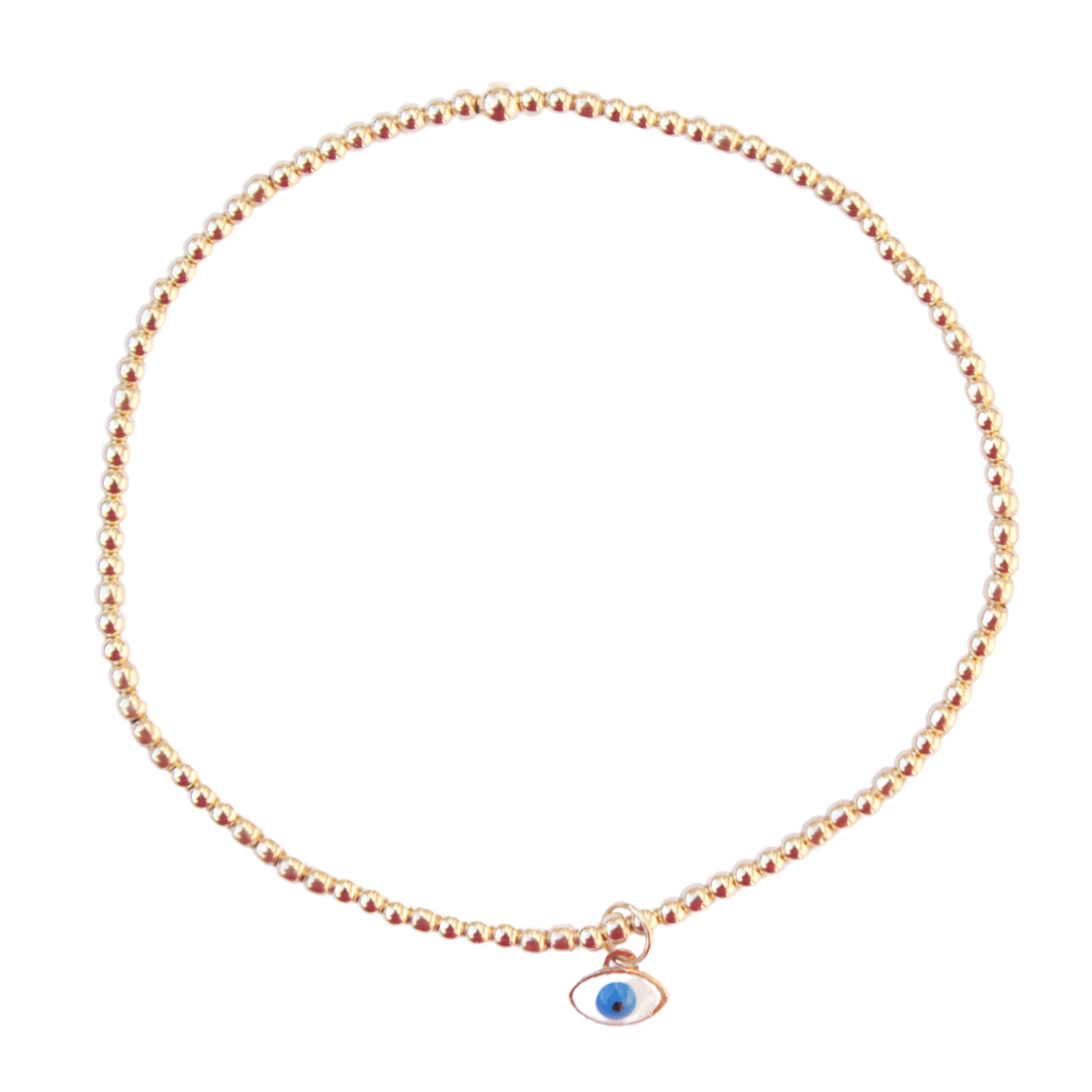 Evil Eye Solid Gold Bracelet