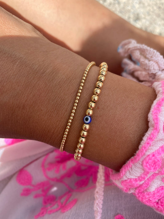 Evil Eye Solid Gold Bracelet