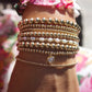 Heart Charm — 3mm Gold Bead Bracelet