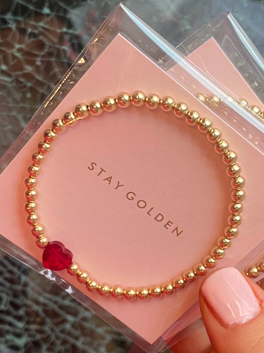 Red Heart Crystal Bracelet
