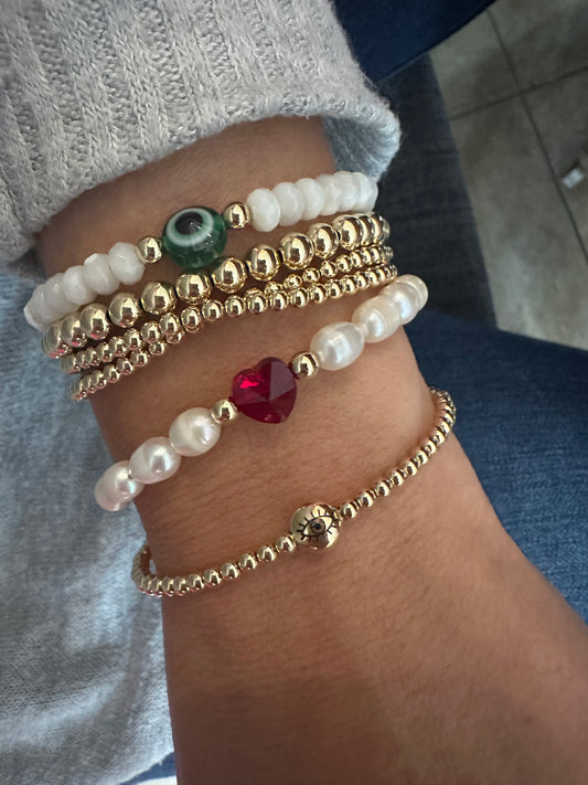Red Heart Charm Bracelet
