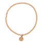 Saint Charm — 4mm Gold Bead Bracelet