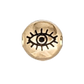 Evil Eye Charm — 4mm Gold Bead Bracelet