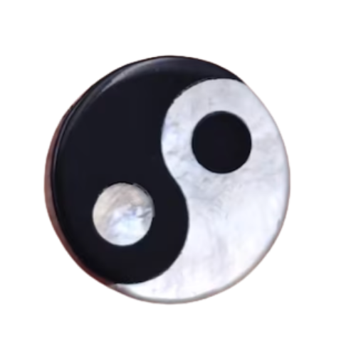 Yin Yang Charm — 4mm Gold Bead Bracelet