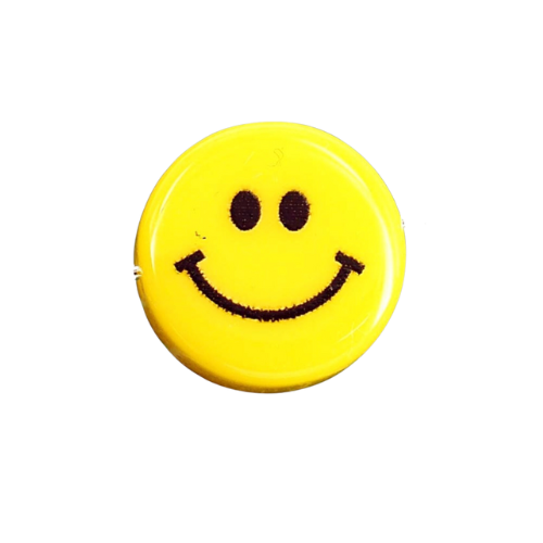 Smiley Charm — 3mm Gold Bead Bracelet