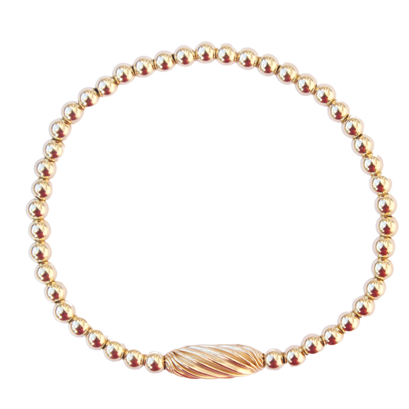 Gold Twist Bar Bracelet